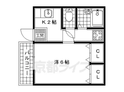 川嶋マンション(1K/1階)の間取り写真