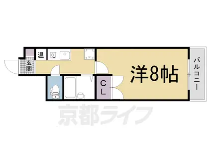 叡山電鉄 一乗寺駅 徒歩9分 5階建 築29年(1K/3階)の間取り写真