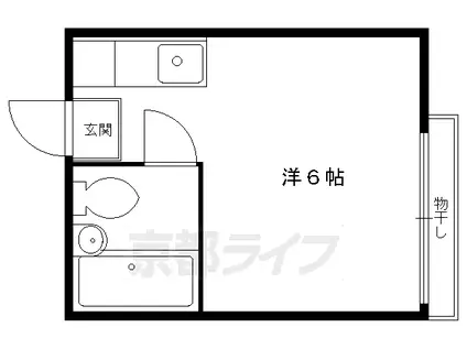 ヴォーンハイム寺本(1K/3階)の間取り写真