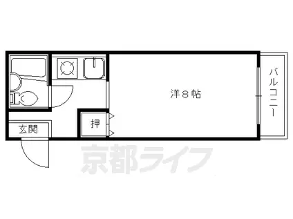 ジュネスⅠ(1K/3階)の間取り写真
