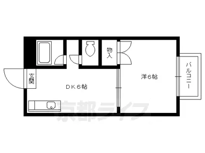 GANESHA994(1DK/2階)の間取り写真