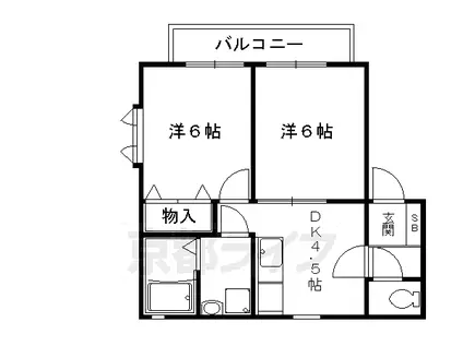 ESPOIR諸木(2DK/1階)の間取り写真