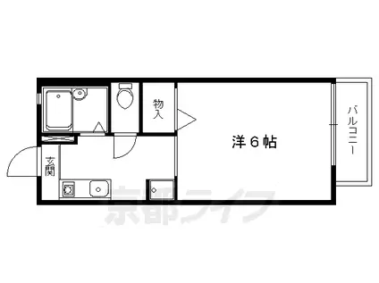 南茶ノ木コーポ(1K/1階)の間取り写真