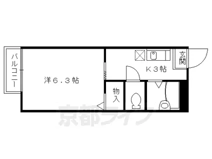 アーク岡崎(1K/1階)の間取り写真