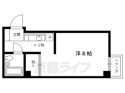 コーポ千尋(1K/5階)の間取り写真