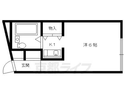 B-LOCK神楽岡(1K/1階)の間取り写真