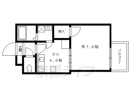 京都市烏丸線 今出川駅 徒歩12分 11階建 築22年(1DK/10階)の間取り写真