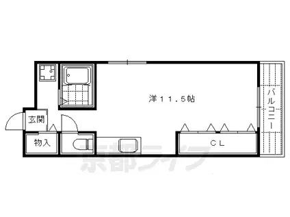 ニューシャトー西洞院(ワンルーム/5階)の間取り写真
