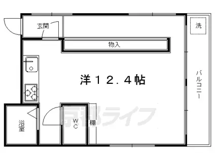 シャトー・ド たなか(ワンルーム/3階)の間取り写真