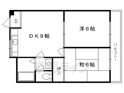 ピエススイス(2LDK/3階)の間取り写真