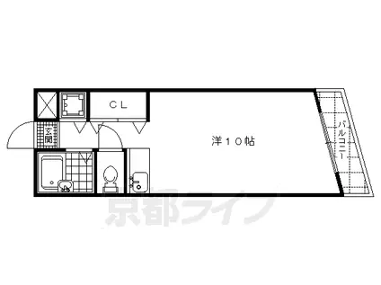 SHINES FLATS(ワンルーム/2階)の間取り写真