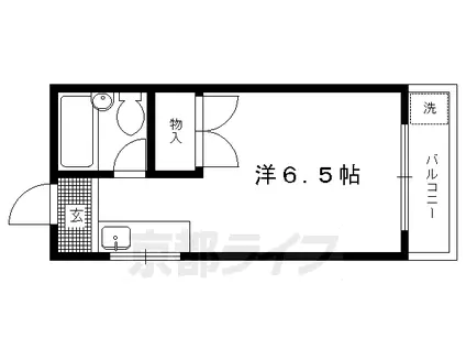 リノステイ千本鞍馬口(1K/3階)の間取り写真