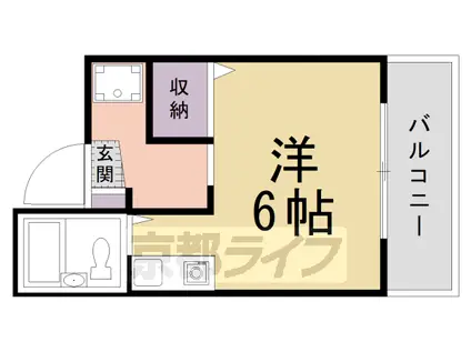 B&ホワイトM(1K/10階)の間取り写真