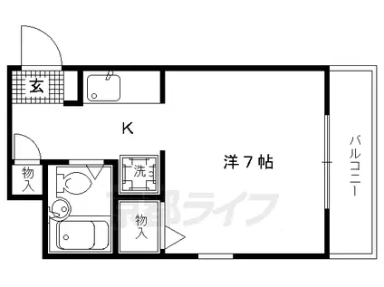 B&ホワイトM(1K/4階)の間取り写真