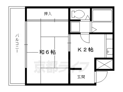 パスチャーM(1K/3階)の間取り写真