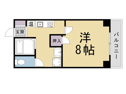 京都市烏丸線 北山駅(京都) 徒歩13分 4階建 築40年(1K/1階)の間取り写真