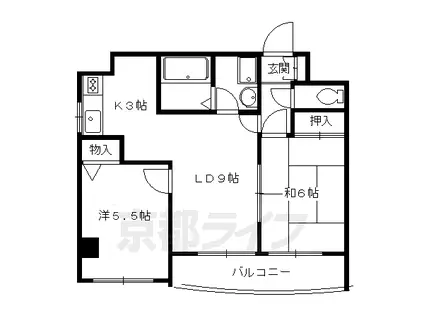 VEGA999(2LDK/4階)の間取り写真