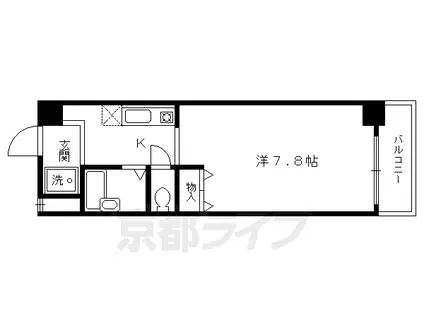 CASAYAMABUN(1K/4階)の間取り写真