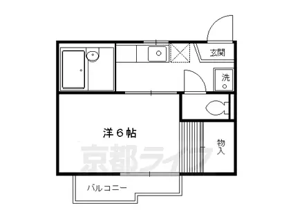 タウニィサンハニー(1K/2階)の間取り写真