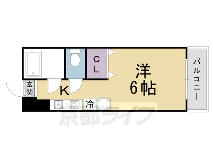 アルティ紫野(1K/1階)の間取り写真