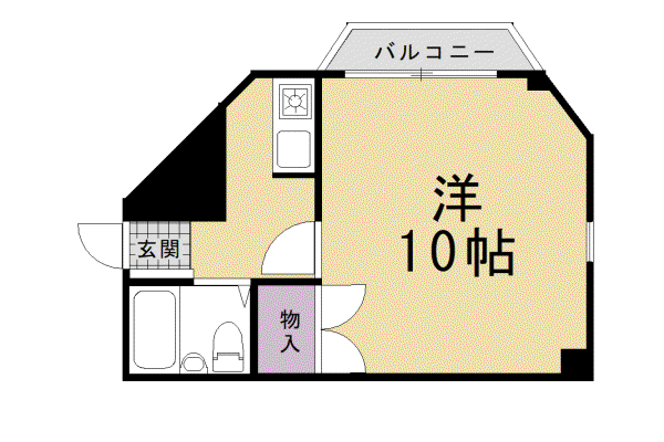 京都市烏丸線 鞍馬口駅 徒歩18分 2階建 築41年(1K/1階)の間取り写真
