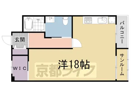 レジデンス浄土寺(ワンルーム/3階)の間取り写真