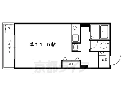 京阪電気鉄道鴨東線 神宮丸太町駅 徒歩17分 3階建 築60年(ワンルーム/1階)の間取り写真
