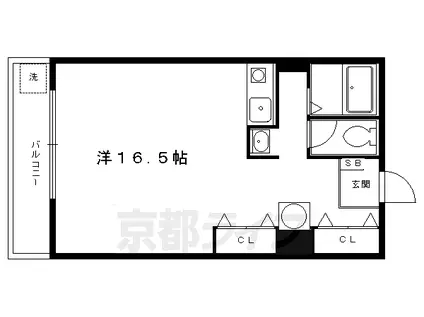 京阪電気鉄道鴨東線 神宮丸太町駅 徒歩17分 3階建 築60年(ワンルーム/1階)の間取り写真