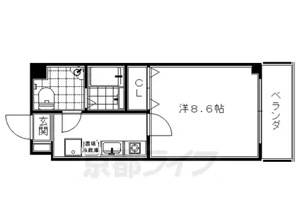 京阪電気鉄道鴨東線 神宮丸太町駅 徒歩27分 7階建 築25年(1K/3階)の間取り写真