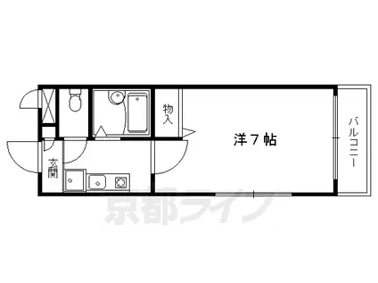 叡山電鉄 一乗寺駅 徒歩8分 3階建 築27年(1K/1階)の間取り写真