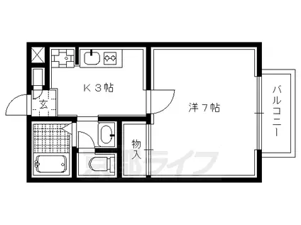 エステートピア藤澤(1K/2階)の間取り写真