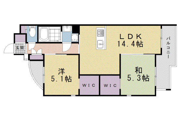 京都市烏丸線 北山駅(京都) 徒歩3分 3階建 築27年(2LDK/1階)の間取り写真