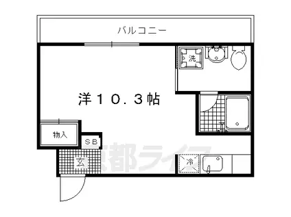 W DECO(ワンルーム/2階)の間取り写真