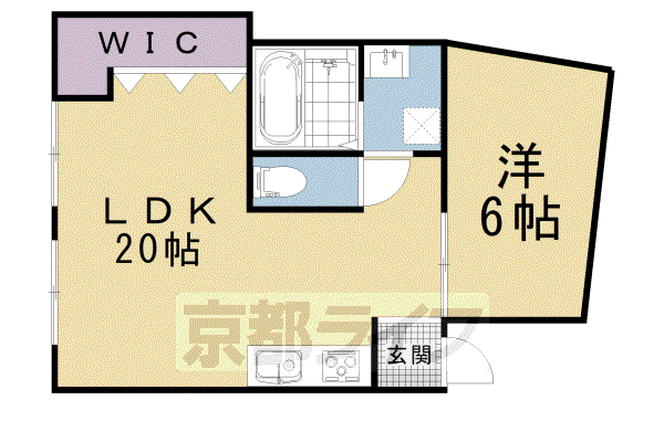 グランタック浄福寺(1LDK/1階)の間取り写真