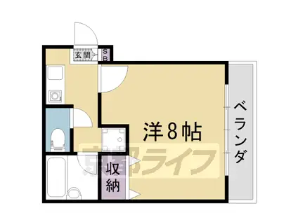 フリーデンハイムキタ(1K/4階)の間取り写真