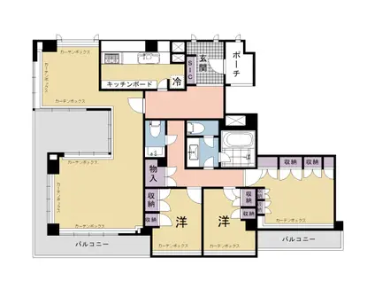 京都市烏丸線 丸太町駅(京都市営) 徒歩9分 3階建 築38年(3LDK/3階)の間取り写真