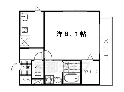 京都市烏丸線 鞍馬口駅 徒歩5分 2階建 築21年(1K/1階)の間取り写真