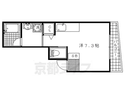 サントビル(ワンルーム/4階)の間取り写真