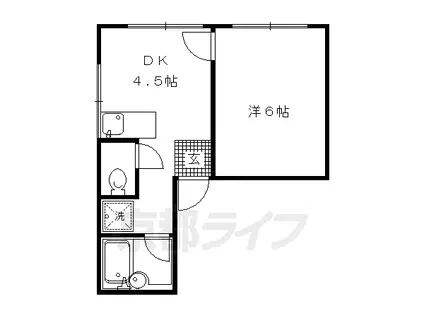 メゾンワイズ(1DK/3階)の間取り写真
