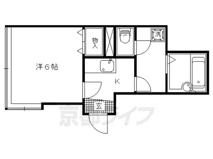 GRACIAビル(1K/3階)の間取り写真