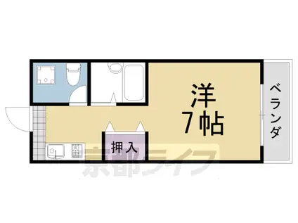 プルーリオン西桂(1K/3階)の間取り写真