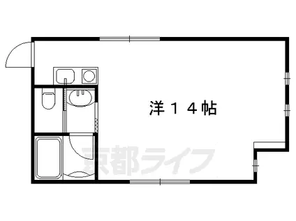 京都市烏丸線 五条駅(京都市営) 徒歩7分 2階建 築9年(ワンルーム/2階)の間取り写真