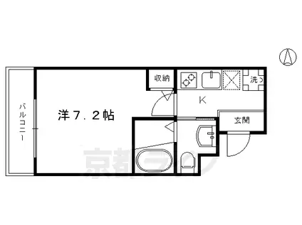 いろは梅小路(1K/3階)の間取り写真