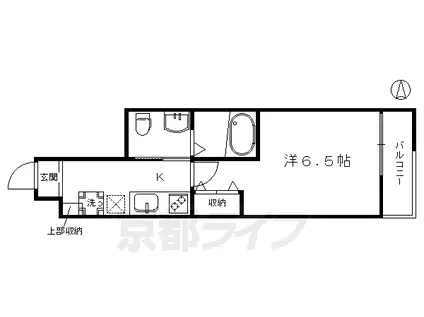 いろは梅小路(1K/1階)の間取り写真