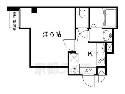 東海道本線 京都駅 徒歩16分 5階建 築10年(1K/5階)の間取り写真