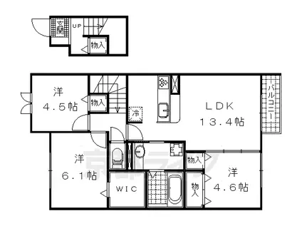 D-ROOM琵琶(3LDK/2階)の間取り写真