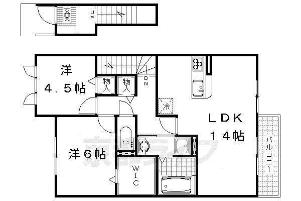 シーザリオ(2LDK/2階)の間取り写真