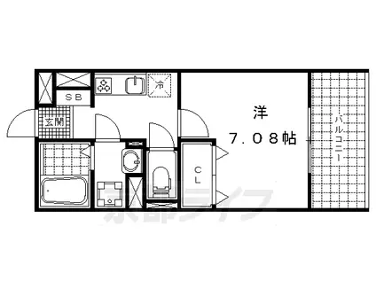 メゾン・ド・レーヴK(1K/3階)の間取り写真