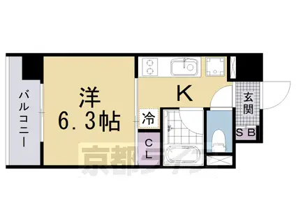 札幌市東西線 琴似駅(札幌市営) 徒歩4分 5階建 築12年(1K/3階)の間取り写真