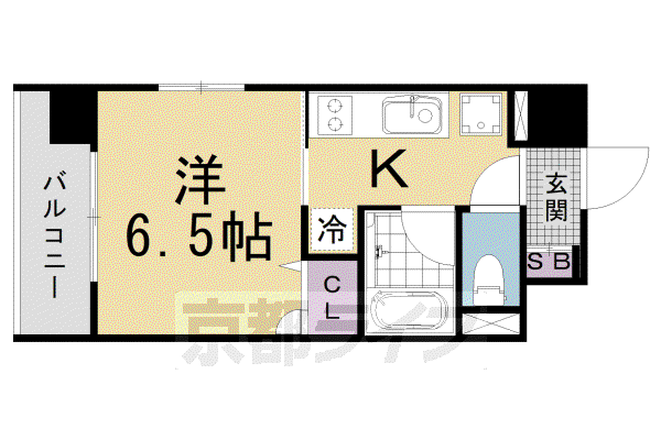 LUXENA KIYOMIZU-GOJO(1K/2階)の間取り写真